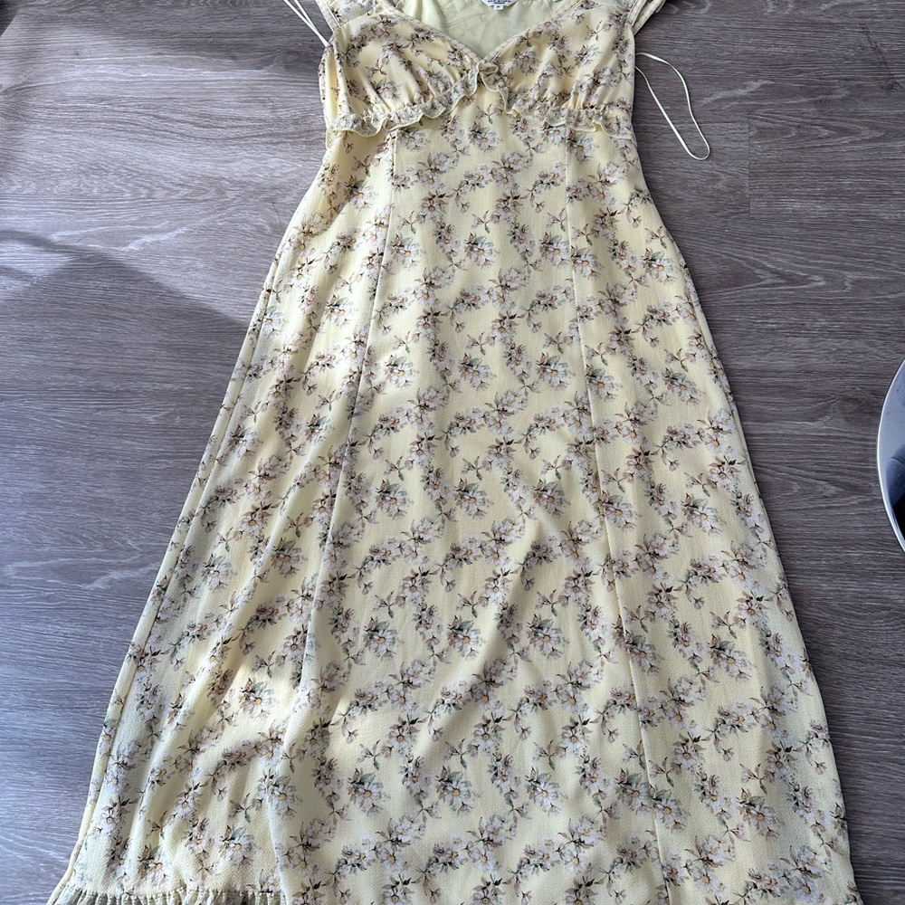 Floral Yellow Maxi Dress